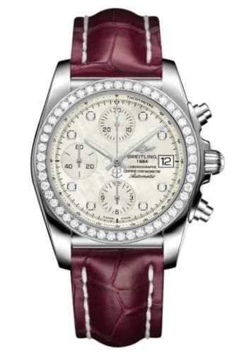 Breitling Chronomat 38 SleekT Stainless Steel / Diamond / MOP / Alligator A1331053/A776/720P