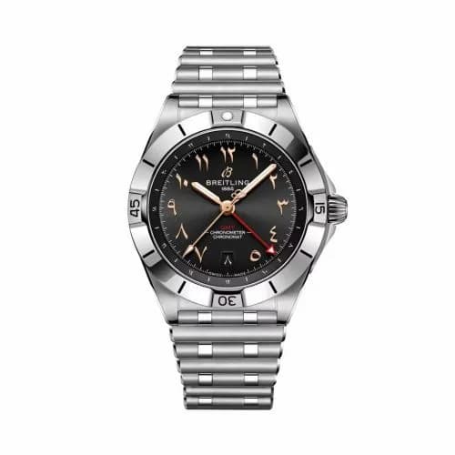 Breitling Chronomat 40 GMT Stainless Steel / Black / Qatar A323982B1B1A1 — фото часов Breitling Chronomat 40 GMT Stainless Steel / Black / Qatar A323982B1B1A1 — фото часов