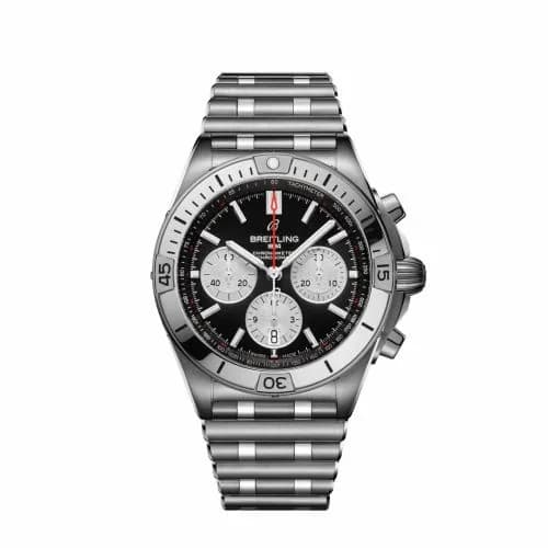 Breitling Chronomat B01 42 Stainless Steel / Black / Rouleaux AB0134101B1A1 — фото часов Breitling Chronomat B01 42 Stainless Steel / Black / Rouleaux AB0134101B1A1 — фото часов
