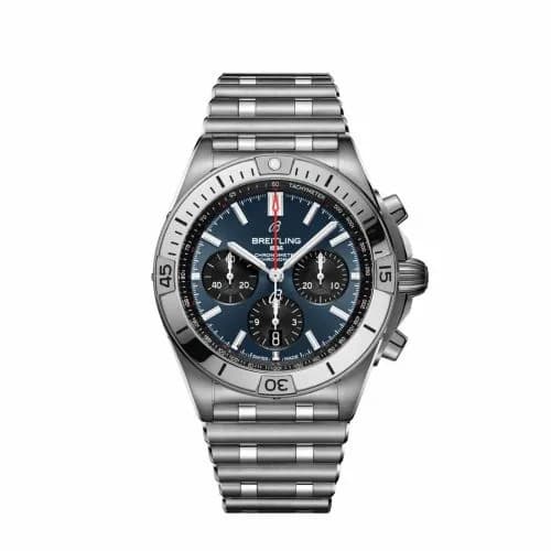Breitling Chronomat B01 42 Stainless Steel / Blue / Rouleaux AB0134101C1A1 — фото часов Breitling Chronomat B01 42 Stainless Steel / Blue / Rouleaux AB0134101C1A1 — фото часов