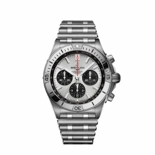 Breitling Chronomat B01 42 Stainless Steel / Silver / Rouleaux AB0134101G1A1 — фото часов Breitling Chronomat B01 42 Stainless Steel / Silver / Rouleaux AB0134101G1A1 — фото часов