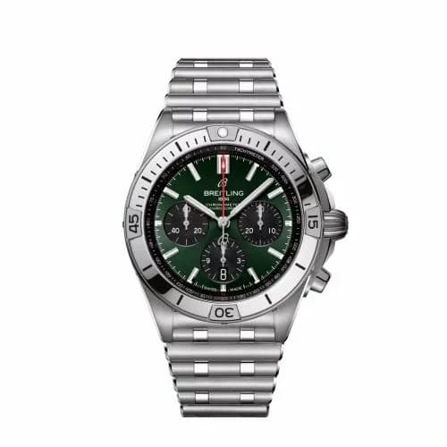 Breitling Chronomat B01 42 Stainless Steel / Green / Rouleaux AB0134101L2A1 — фото часов Breitling Chronomat B01 42 Stainless Steel / Green / Rouleaux AB0134101L2A1 — фото часов