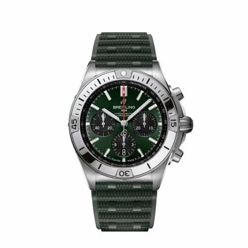 Breitling Chronomat B01 42 Stainless Steel / Green / Rubber AB0134101L2S1 — фото часов Breitling Chronomat B01 42 Stainless Steel / Green / Rubber AB0134101L2S1 — фото часов