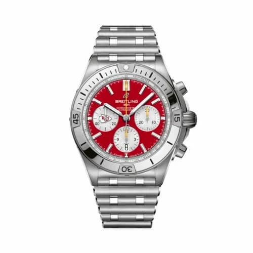 Breitling Chronomat B01 42 NFL Kansas City Chiefs / Rouleaux AB01342B1K5A1 — фото часов Breitling Chronomat B01 42 NFL Kansas City Chiefs / Rouleaux AB01342B1K5A1 — фото часов