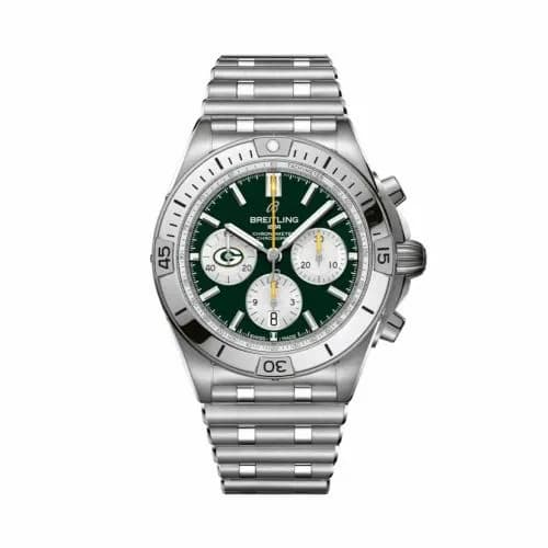 Breitling Chronomat B01 42 NFL Green Bay Packers / Rouleaux AB01342B1L1A1 — фото часов Breitling Chronomat B01 42 NFL Green Bay Packers / Rouleaux AB01342B1L1A1 — фото часов