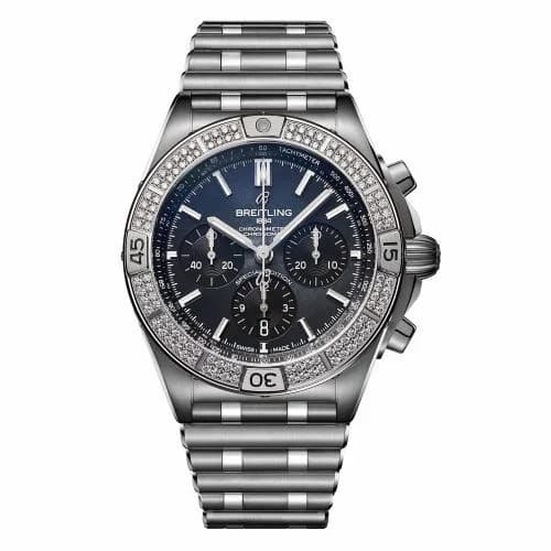 Breitling Chronomat B01 42 Stainless Steel / Diamondworks / Black MOP / Japan AB01349A1B1A1 — фото часов Breitling Chronomat B01 42 Stainless Steel / Diamondworks / Black MOP / Japan AB01349A1B1A1 — фото часов