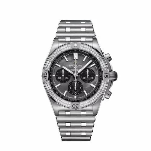 Breitling Chronomat B01 42 Stainless Steel - Diamond / Grey MOP / Japan AB0134A21G2A1 — фото часов Breitling Chronomat B01 42 Stainless Steel - Diamond / Grey MOP / Japan AB0134A21G2A1 — фото часов