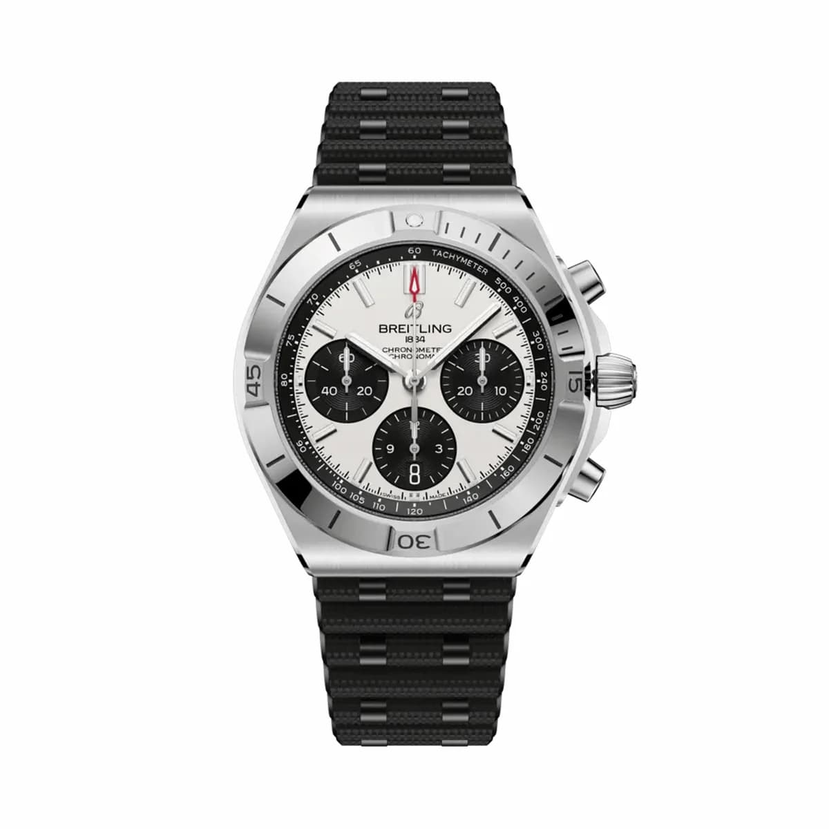 Breitling Chronomat B01 42 Stainless Steel / White / Rubber AB0158101A1S1 — фото часов Breitling Chronomat B01 42 Stainless Steel / White / Rubber AB0158101A1S1 — фото часов
