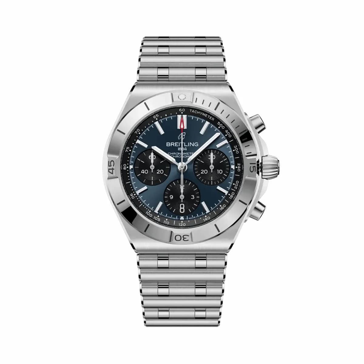 Breitling Chronomat B01 42 Stainless Steel / Blue / Rouleaux AB0158101C1A1 — фото часов Breitling Chronomat B01 42 Stainless Steel / Blue / Rouleaux AB0158101C1A1 — фото часов