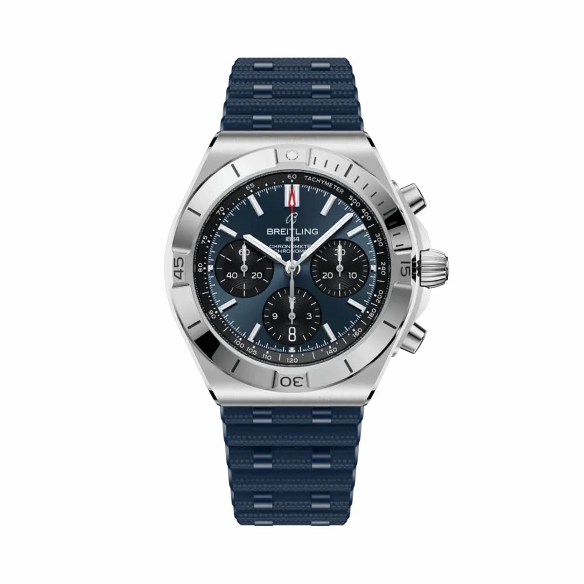 Breitling Chronomat B01 42 Stainless Steel / Blue / Rubber AB0158101C1S1 — фото часов Breitling Chronomat B01 42 Stainless Steel / Blue / Rubber AB0158101C1S1 — фото часов