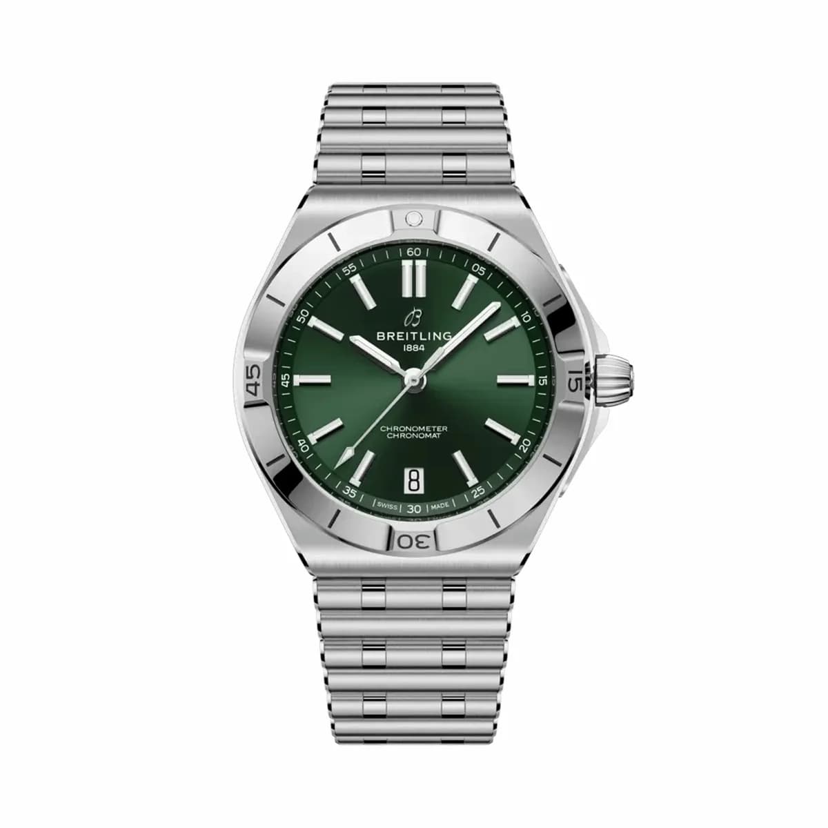Breitling Chronomat B31 40 Stainless Steel / Green / Rouleaux AB3114101L1A1