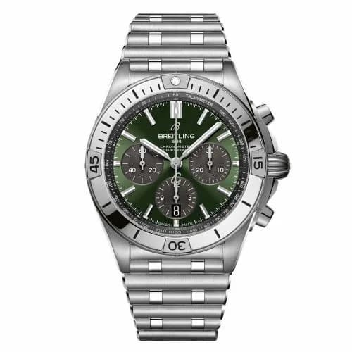 Breitling Chronomat B01 42 Titanium / Green / Watches of Switzerland EB01341A1L1E1 — фото часов Breitling Chronomat B01 42 Titanium / Green / Watches of Switzerland EB01341A1L1E1 — фото часов