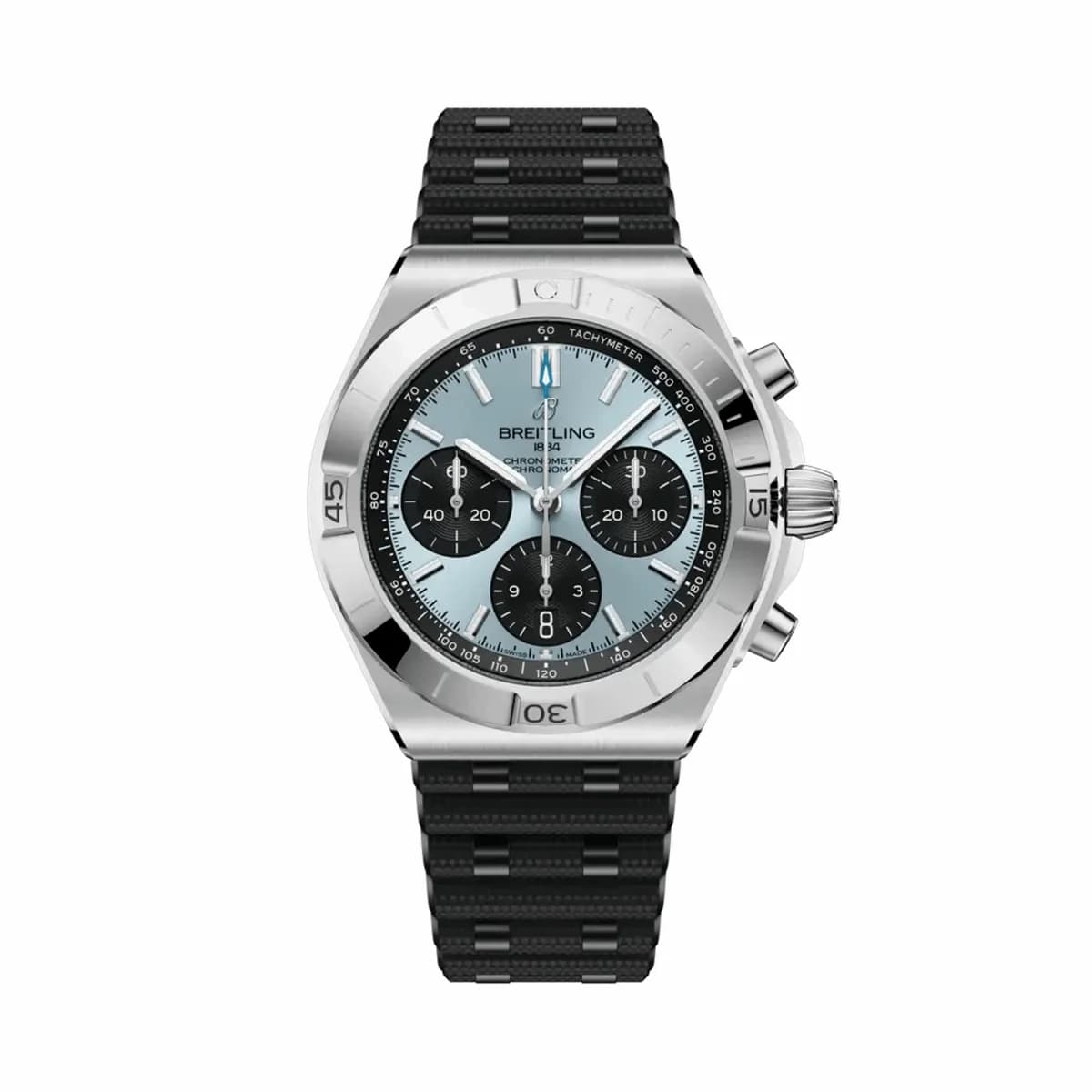 Breitling Chronomat B01 42 Stainless Steel - Platinum / Ice Blue / Rubber PB0158101C1S1 — фото часов Breitling Chronomat B01 42 Stainless Steel - Platinum / Ice Blue / Rubber PB0158101C1S1 — фото часов