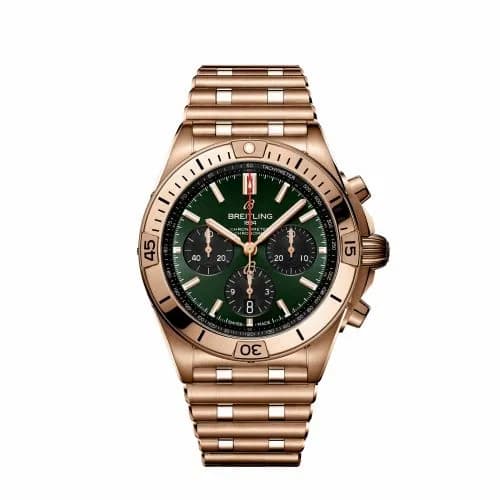 Breitling Chronomat B01 42 Red Gold / Green / Rouleaux RB0134101L1R1 — фото часов Breitling Chronomat B01 42 Red Gold / Green / Rouleaux RB0134101L1R1 — фото часов