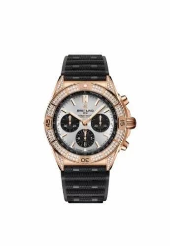 Breitling Chronomat B01 42 Red Gold - Diamond / Silver / Rubber RB0134721G1S2 — фото часов Breitling Chronomat B01 42 Red Gold - Diamond / Silver / Rubber RB0134721G1S2 — фото часов