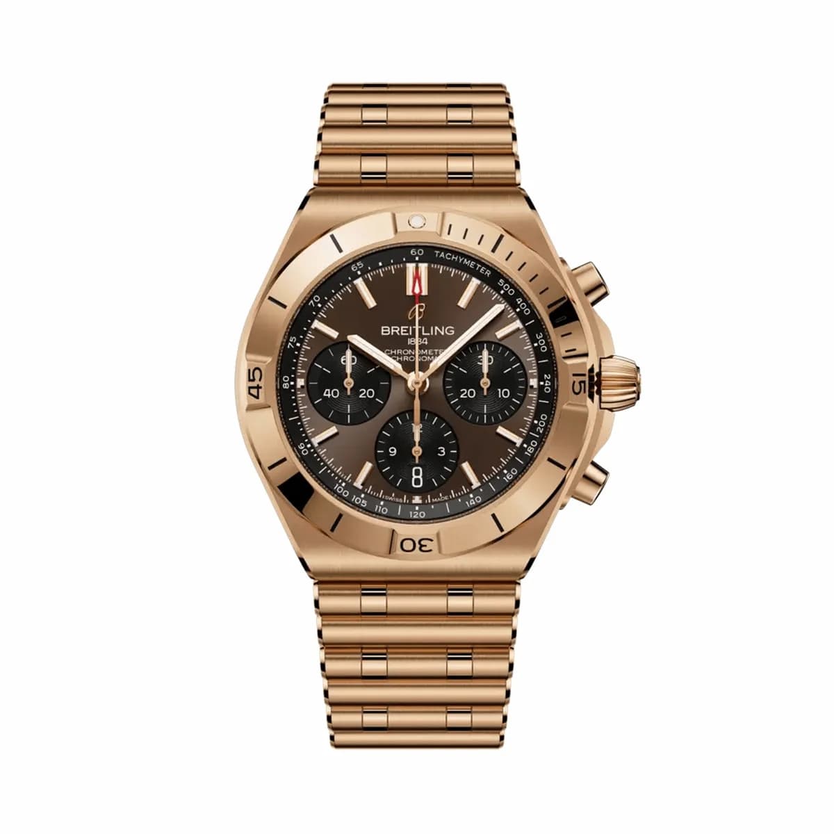 Breitling Chronomat B01 42 Red Gold / Brown / Rouleaux RB0158101Q1R1 — фото часов Breitling Chronomat B01 42 Red Gold / Brown / Rouleaux RB0158101Q1R1 — фото часов