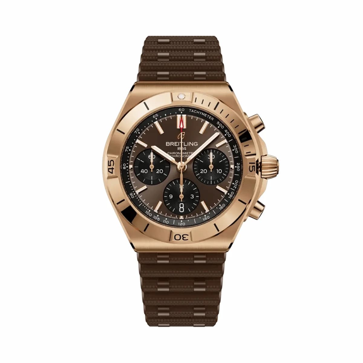 Breitling Chronomat B01 42 Red Gold / Brown / Rubber RB0158101Q1S1 — фото часов Breitling Chronomat B01 42 Red Gold / Brown / Rubber RB0158101Q1S1 — фото часов