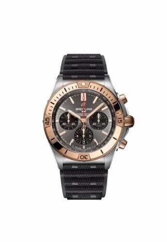 Breitling Chronomat B01 42 Stainless Steel / Red Gold / Anthracite / Rubber UB0134101B1S1 — фото часов Breitling Chronomat B01 42 Stainless Steel / Red Gold / Anthracite / Rubber UB0134101B1S1 — фото часов
