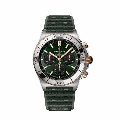 Breitling Chronomat B01 42 Stainless Steel - Red Gold / Green / Rubber UB0134131L1S1 — фото часов Breitling Chronomat B01 42 Stainless Steel - Red Gold / Green / Rubber UB0134131L1S1 — фото часов