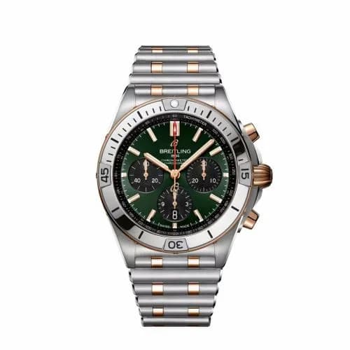 Breitling Chronomat B01 42 Stainless Steel - Red Gold / Green / Rouleaux UB0134131L1U1 — фото часов Breitling Chronomat B01 42 Stainless Steel - Red Gold / Green / Rouleaux UB0134131L1U1 — фото часов