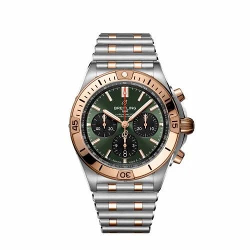 Breitling Chronomat B01 42 Stainless Steel / Red Gold / Green / Korea UB01342A1L1U1 — фото часов Breitling Chronomat B01 42 Stainless Steel / Red Gold / Green / Korea UB01342A1L1U1 — фото часов