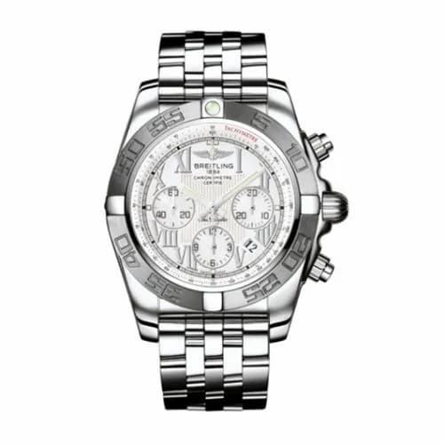 Breitling Chronomat 44 Stainless Steel / White - Roman / Bracelet AB011011/A690/375A — фото часов Breitling Chronomat 44 Stainless Steel / White - Roman / Bracelet AB011011/A690/375A — фото часов