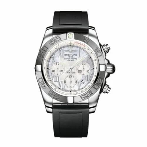 Breitling Chronomat 44 Stainless Steel / MOP - Roman / Rubber AB011011/A691/131S — фото часов Breitling Chronomat 44 Stainless Steel / MOP - Roman / Rubber AB011011/A691/131S — фото часов