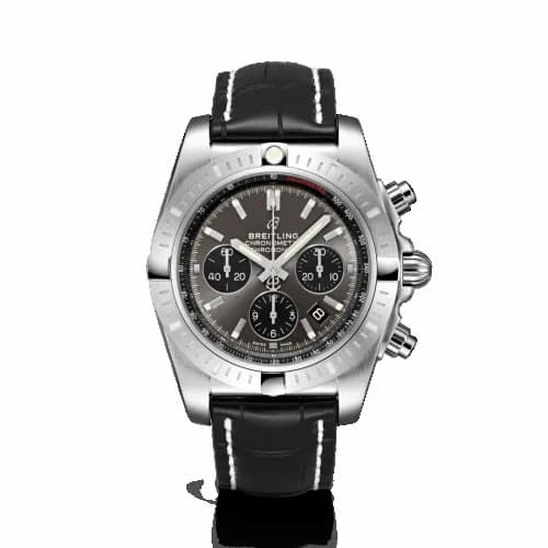 Breitling Chronomat B01 Chronograph 44 Stainless Steel / Blackeye Grey / Croco / Folding AB0115101F1P2 — фото часов Breitling Chronomat B01 Chronograph 44 Stainless Steel / Blackeye Grey / Croco / Folding AB0115101F1P2 — фото часов