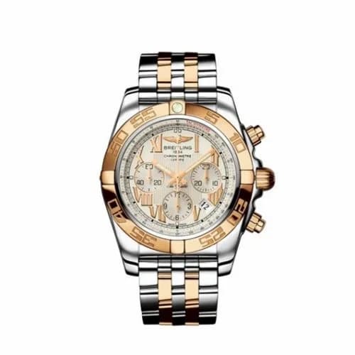 Breitling Chronomat 44 Stainless Steel / Rose Gold / Sierra Silver Roman / Bracelet CB011012/G677/375C — фото часов Breitling Chronomat 44 Stainless Steel / Rose Gold / Sierra Silver Roman / Bracelet CB011012/G677/375C — фото часов
