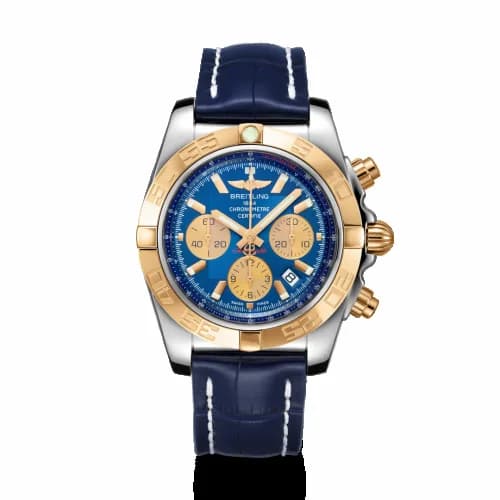 Breitling Chronomat 44 Stainless Steel / Rose Gold / Metallica Blue / Croco / Pin CB0110121C1P1 — фото часов Breitling Chronomat 44 Stainless Steel / Rose Gold / Metallica Blue / Croco / Pin CB0110121C1P1 — фото часов