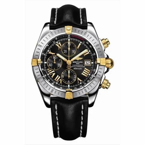 Breitling Chronomat Evolution Stainless Steel / Yellow Gold / Black - Roman B1335611/B918