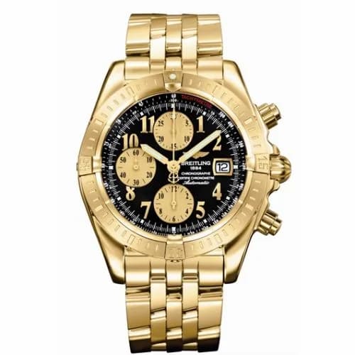 Breitling Chronomat Evolution Yellow Gold / Black K1335611/B723