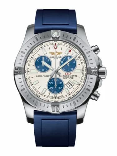Breitling Colt Chronograph Stratus Silver / Rubber / Pin A7338811/G790/145S/A20S.1