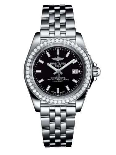 Breitling Galactic 32 Sleek Edition Stainless Steel / Diamond / Trophy Black / Bracelet A7133053/BF62/792A — фото часов Breitling Galactic 32 Sleek Edition Stainless Steel / Diamond / Trophy Black / Bracelet A7133053/BF62/792A — фото часов