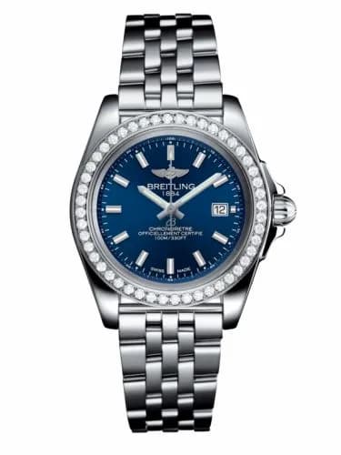 Breitling Galactic 32 Sleek Edition Stainless Steel / Diamond / Horizon Blue / Bracelet A7133053/C951/792A — фото часов Breitling Galactic 32 Sleek Edition Stainless Steel / Diamond / Horizon Blue / Bracelet A7133053/C951/792A — фото часов