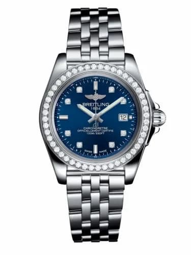 Breitling Galactic 32 Sleek Edition Stainless Steel / Diamond / Horizon Blue Diamond / Bracelet A7133053/C966/792A — фото часов Breitling Galactic 32 Sleek Edition Stainless Steel / Diamond / Horizon Blue Diamond / Bracelet A7133053/C966/792A — фото часов