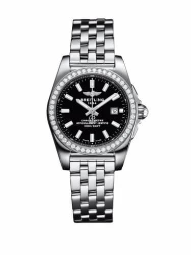 Breitling Galactic 29 Stainless Steel / Diamond / Trophy Black / Bracelet A7234853/BE49/791A — фото часов Breitling Galactic 29 Stainless Steel / Diamond / Trophy Black / Bracelet A7234853/BE49/791A — фото часов