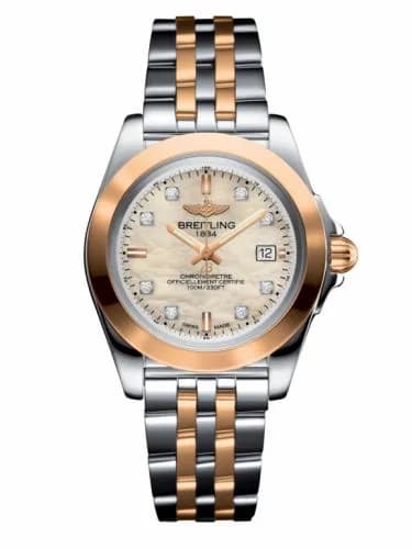 Breitling Galactic 32 Sleek Edition Stainless Steel / Rose Gold / Pearl Diamond / Bracelet C7133012/A803/792C — фото часов Breitling Galactic 32 Sleek Edition Stainless Steel / Rose Gold / Pearl Diamond / Bracelet C7133012/A803/792C — фото часов