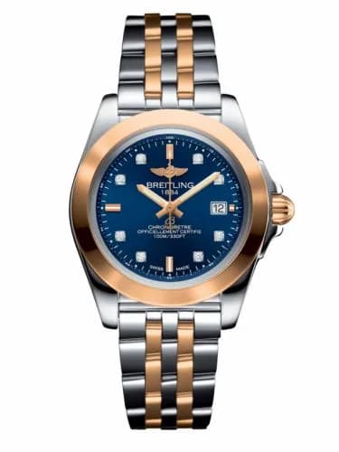 Breitling Galactic 32 Sleek Edition Stainless Steel / Rose Gold / Horizon Blue Diamond / Bracelet C7133012/C967/792C — фото часов Breitling Galactic 32 Sleek Edition Stainless Steel / Rose Gold / Horizon Blue Diamond / Bracelet C7133012/C967/792C — фото часов