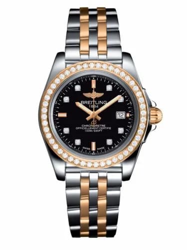 Breitling Galactic 32 Sleek Edition Stainless Steel / Rose Gold / Diamond / Trophy Black Diamond / Bracelet C7133053/BF64/792C — фото часов Breitling Galactic 32 Sleek Edition Stainless Steel / Rose Gold / Diamond / Trophy Black Diamond / Bracelet C7133053/BF64/792C — фото часов