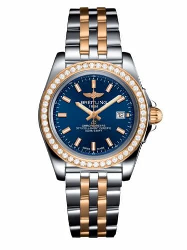 Breitling Galactic 32 Sleek Edition Stainless Steel / Rose Gold / Diamond / Horizon Blue / Bracelet C7133053/C952/792C — фото часов Breitling Galactic 32 Sleek Edition Stainless Steel / Rose Gold / Diamond / Horizon Blue / Bracelet C7133053/C952/792C — фото часов