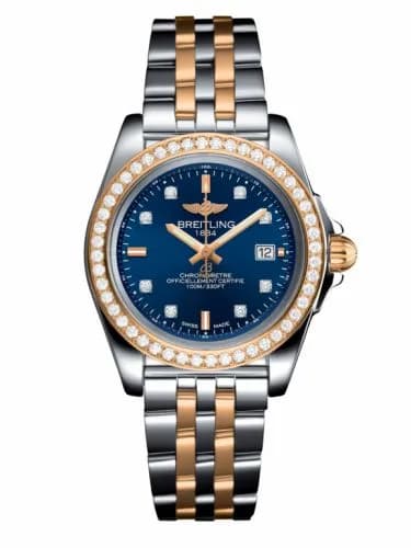 Breitling Galactic 32 Sleek Edition Stainless Steel / Rose Gold / Diamond / Horizon Blue Diamond / Bracelet C7133053/C967/792C — фото часов Breitling Galactic 32 Sleek Edition Stainless Steel / Rose Gold / Diamond / Horizon Blue Diamond / Bracelet C7133053/C967/792C — фото часов