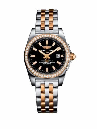 Breitling Galactic 29 Stainless Steel / Rose Gold / Diamond / Trophy Black / Bracelet C7234853/BF32/791C — фото часов Breitling Galactic 29 Stainless Steel / Rose Gold / Diamond / Trophy Black / Bracelet C7234853/BF32/791C — фото часов