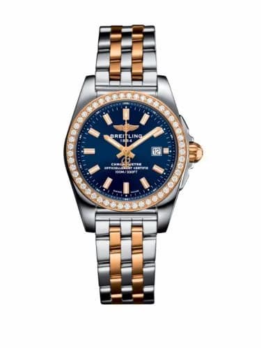 Breitling Galactic 29 Stainless Steel / Rose Gold / Diamond / Horizon Blue / Bracelet C7234853/C950/791C — фото часов Breitling Galactic 29 Stainless Steel / Rose Gold / Diamond / Horizon Blue / Bracelet C7234853/C950/791C — фото часов