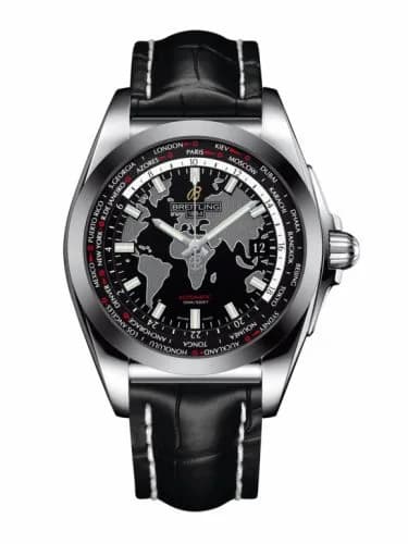 Breitling Galactic экземплярime Stainless Steel / SleekT / Trophy Black / Croco WB3510U4/BD94/743P