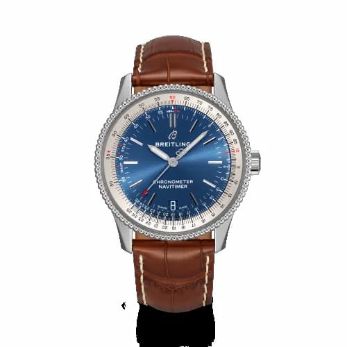 Breitling Navitimer 1 38 Automatic Stainless Steel / Blue / Croco / Folding A17325211C1P4 — фото часов Breitling Navitimer 1 38 Automatic Stainless Steel / Blue / Croco / Folding A17325211C1P4 — фото часов