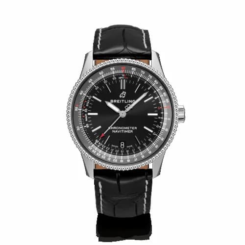 Breitling Navitimer 1 38 Automatic Stainless Steel / Black / Croco / Folding A17325241B1P2 — фото часов Breitling Navitimer 1 38 Automatic Stainless Steel / Black / Croco / Folding A17325241B1P2 — фото часов