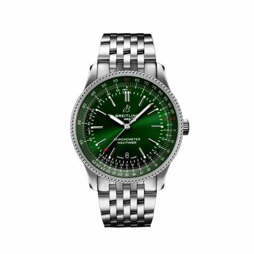 Breitling Navitimer Automatic 41 Automatic Stainless Steel / Green / Bracelet A17326361L1A1 — фото часов Breitling Navitimer Automatic 41 Automatic Stainless Steel / Green / Bracelet A17326361L1A1 — фото часов