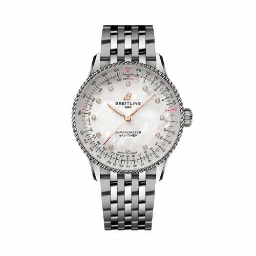Breitling Navitimer Automatic 36 Stainless Steel / MOP / Bracelet / UK A17327211A1A1