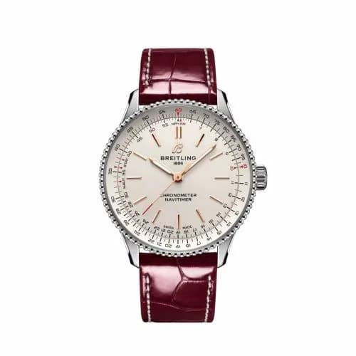 Breitling Navitimer Automatic 36 Stainless Steel / Silver / Alligator A17327211G1P1 — фото часов Breitling Navitimer Automatic 36 Stainless Steel / Silver / Alligator A17327211G1P1 — фото часов